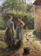 Camille Pissarro, Woman in front of farmhouse
